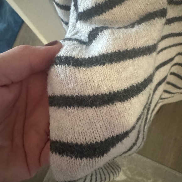 Caslon Black and off White Striped Sweater - Picture 3 of 7